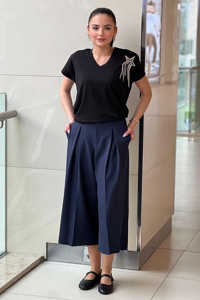 On Fashion Pleated Loose Trousers