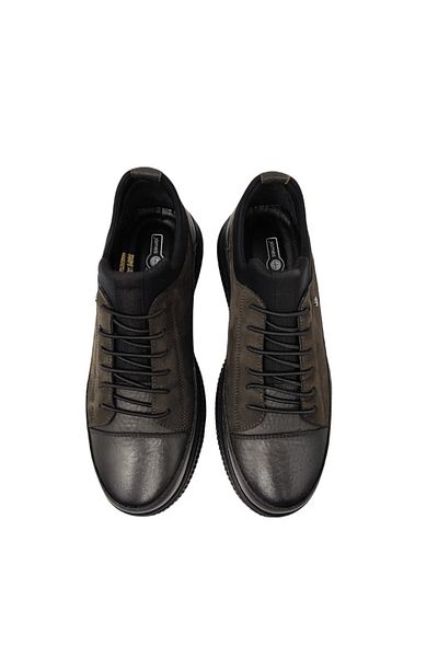 JAMES FRANCO 1502 Leather Stretch Casual Shoes Green