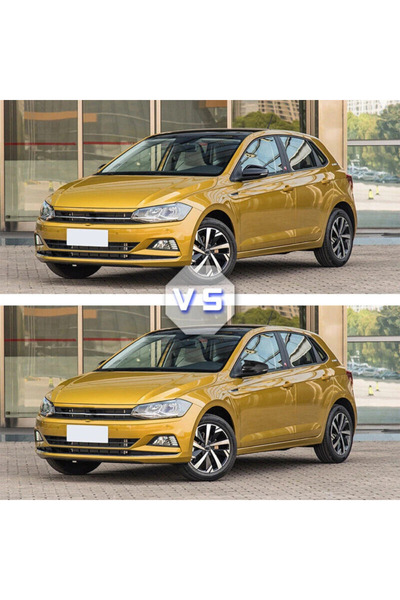 GENERAL Batman Mirror Covers DPTuning VW Polo MK6 2018–2021 Glossy Black, Quality ABS, Quick Installation