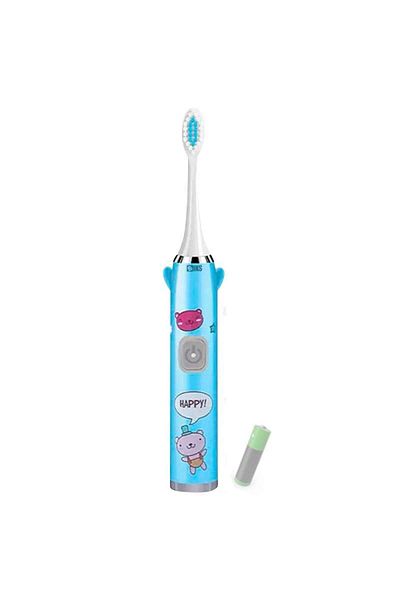 SIKS Electric Toothbrush for Children, 1 Intensity Level, Soft Bristles, Blue