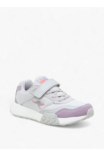 Kangaroos Girls' Colourblock Sports Shoes with Hook and Loop Closure