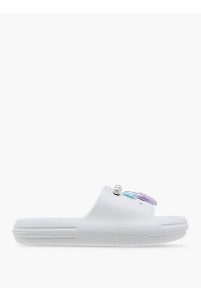 Aqua Girls Pearl Embellished Slip-On Slides