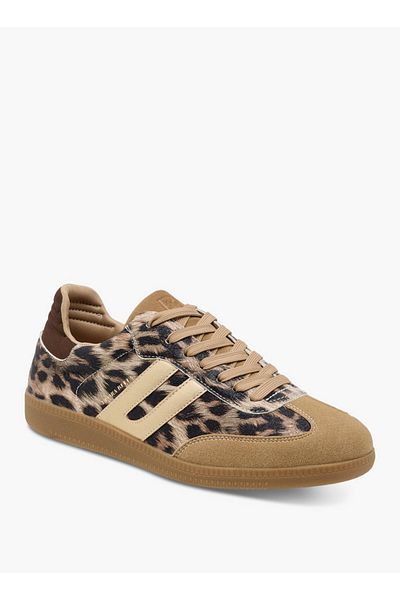 Flora Bella by Shoexpress Women's Animal Print Sneakers with Lace-Up Closure