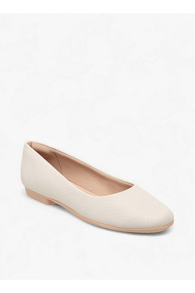 PICCADILLY Women's Textured Slip-On Ballerina Shoes