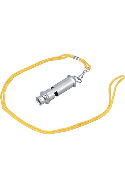 Sprise Set of 2 whistles, Metal/Nylon, Silver