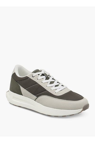 LBL by Shoexpress Men's Panelled Sneakers with Lace-Up Closure