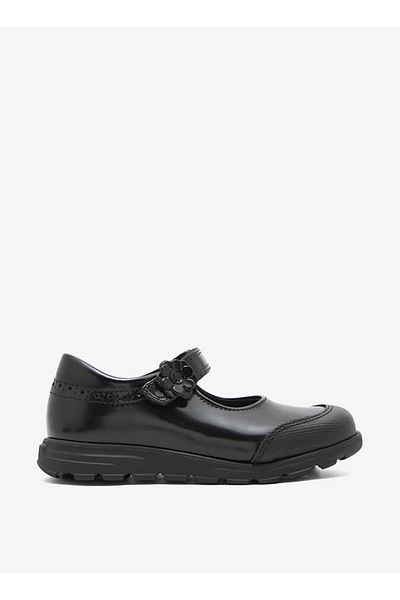 Pablosky Girl's Leather School Shoes with Hook and Loop Closure