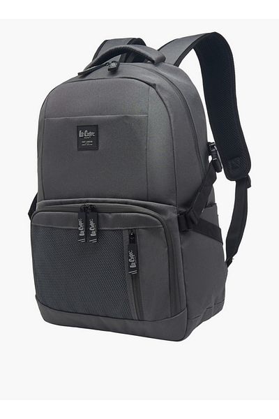 Lee Cooper Boys Panelled School Backpack with Zip Closure and Adjustable Strap - 32x14x46 cm