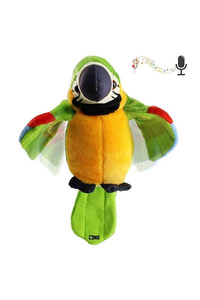 SIKS Talking SIKS® parrot, 20 cm, plush, green