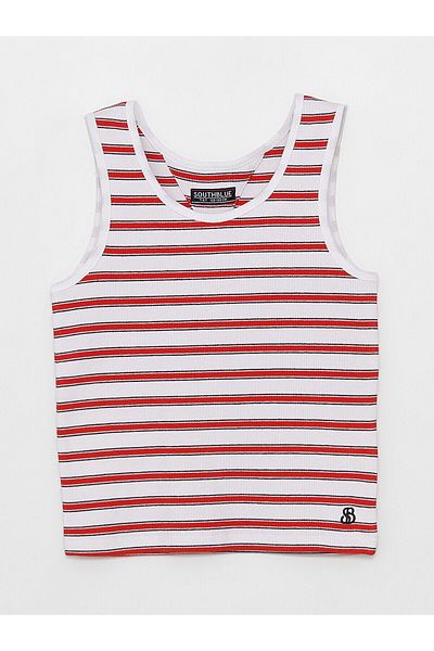 LC Waikiki Tricou pentru fetiță cu guler în dungi