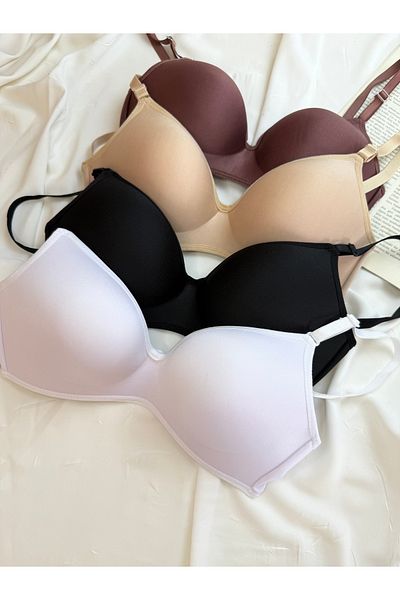 ROZENİN LINGERIE Lotus Unpadded Underwire Recovery Economic Package Set of 4 Bras
