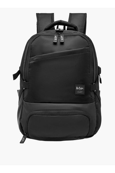 Lee Cooper Men's Panelled Backpack with Zip Closure and Adjustable Strap - 47x32x15 cm