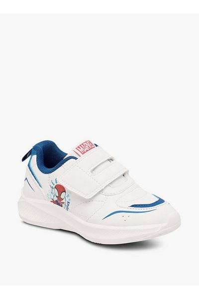 Marvel Boys Spider-Man Print Sneakers with Hook and Loop Closure