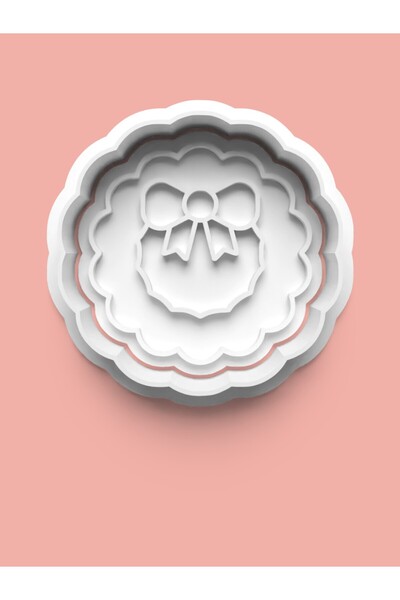 AKTASTORE قالب كوكيز بشريط مزخرف وقالب عجينة السكر