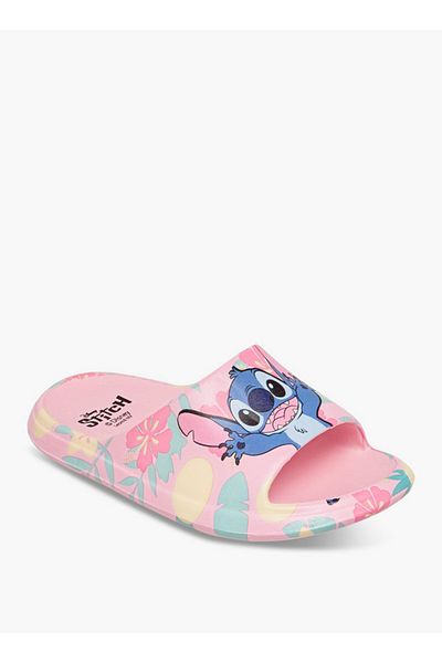 Disney Girls Stitch Print Slip-On Slides