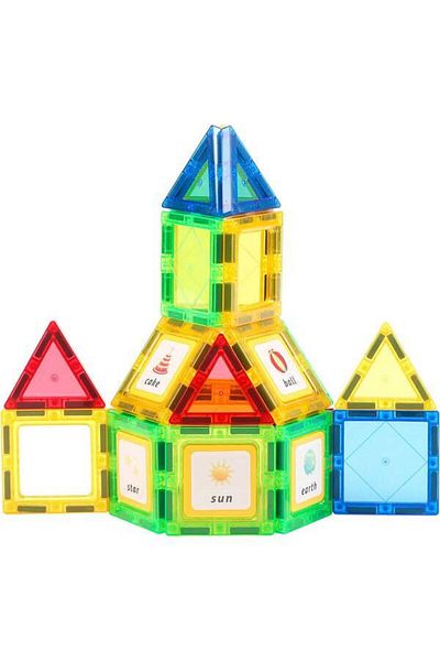 OEM Magnetic Tiles 3D Construction Set, educational toys, Magnetic Elements, 38 pieces