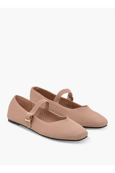 Flora Bella by Shoexpress Women's Textured Mary Jane Shoes with Buckle Closure
