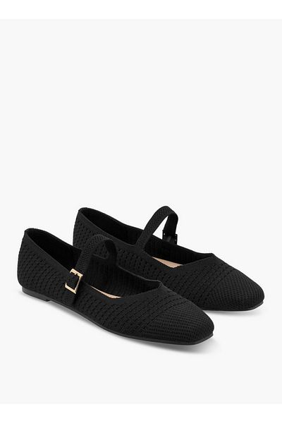 Flora Bella by Shoexpress Women's Textured Mary Jane Shoes with Buckle Closure