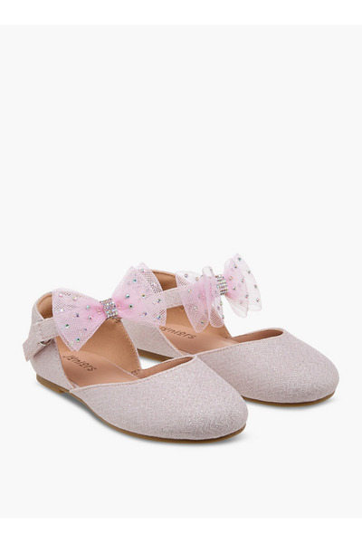 Juniors Girls Embellished Ballerina with Hook and Loop Closure