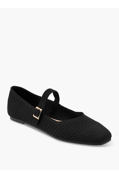 Flora Bella by Shoexpress Women's Textured Mary Jane Shoes with Buckle Closure