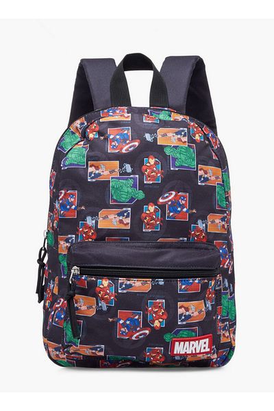 Marvel Boys Avengers Print School Backpack with Adjustable Shoulder Straps and Zip Closure - 33x25x10 cm