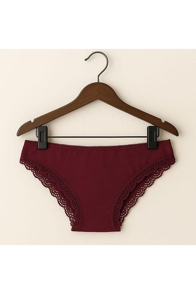 enmodaiçgiyim Purple Lace Front Women's Slip Panties