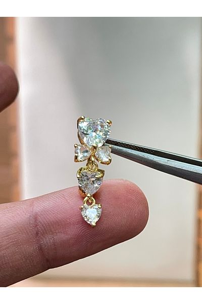 Rupen Kraft 316 L Surgical Steel Shiny Zircon Stone Bow Model Belly Piercing