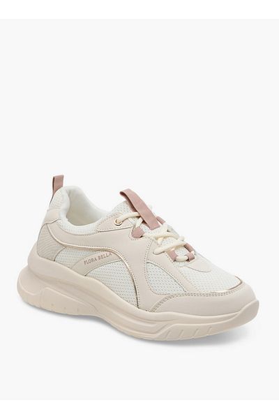 Flora Bella by Shoexpress Women's Panelled Sneakers with Lace-Up Closure