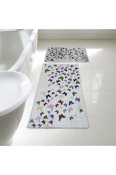Formeya Non-Slip Base Washable Set of 2 Bath Mat Bath Mat Toilet Set 60 X 100 / 50 X 80cm