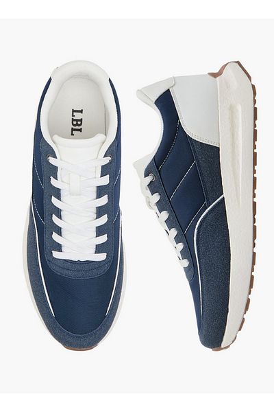 LBL by Shoexpress Men's Panelled Sneakers with Lace-Up Closure