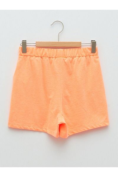 LC Waikiki Basic Cotton Girl's Shorts with Elastic Waist