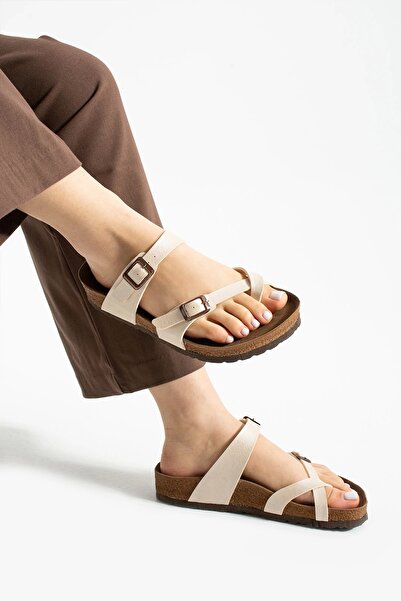 Sivarro Γυναικείες παντόφλες Moderno Μπεζ – Σταυρωτό λουράκι, άνετες, κομψές και άνετες