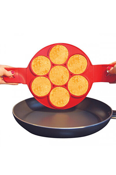 OEM Silicone cake mold with 7 compartments, Red