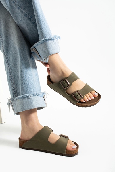 Sivarro Fuga Comfort унисекс пантофи с катарама – каки