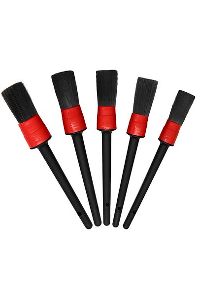 OEM Set of 5 car cosmetic brushes, TopGearWorld, Polypropylene, Black