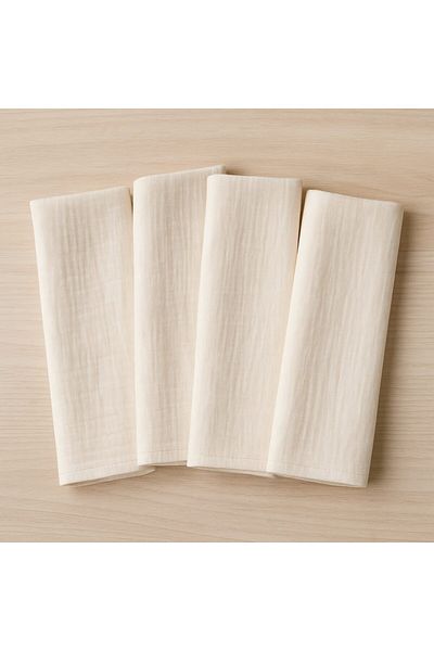 Tly Home Textiles 4-Piece Muslin Drying Cloth