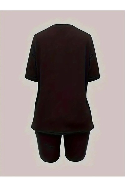 WOODROFFE Women's Water Lily Graphic Printed T-Shirt, Scuba Diver Short Leggings Suit Combination (Leggings T-Shirt Suit)