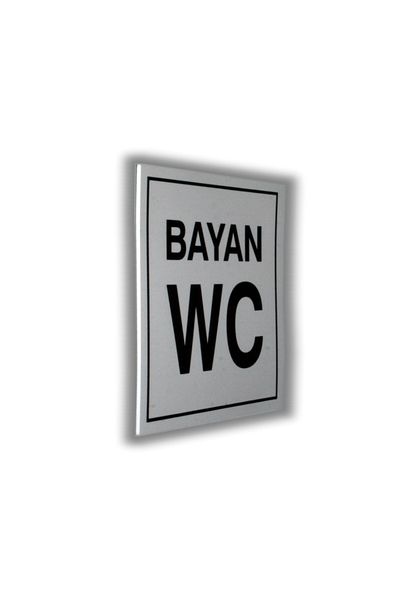 Bul-Sat Forex Warning Signs and Symbols 10X10 cm 1 mm Written Mr.-Ms. Wc Symbol for Handicapped