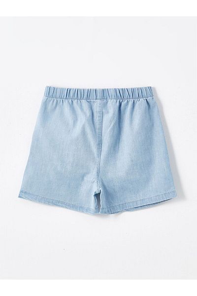 LC Waikiki Basic Baby Girl Jean Shorts with Elastic Waist