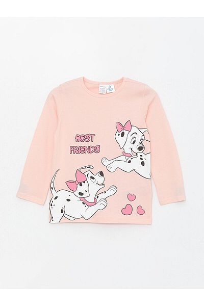 LC Waikiki Crew Neck 101 Dalmatian Printed Baby Girl Pajamas Set