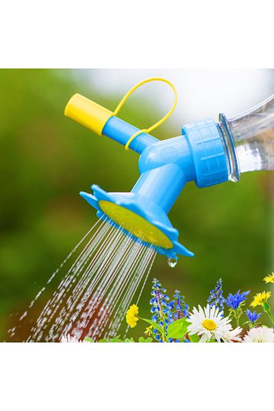 OEM Flower-shaped plant sprinkler for PET bottles with dual role - uniform water jet or sprinkling