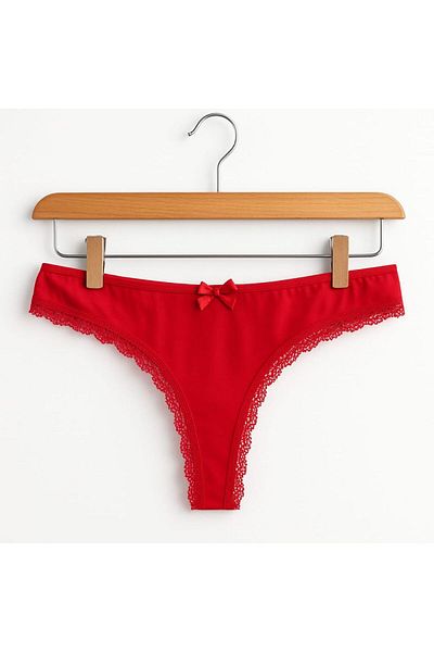 enmodaiçgiyim Red Women's Thong Panties