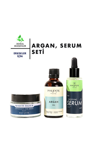 Polente Natural Men’s Beard Care Set -Tıraş ve Sakal 3'lü Bakım Seti