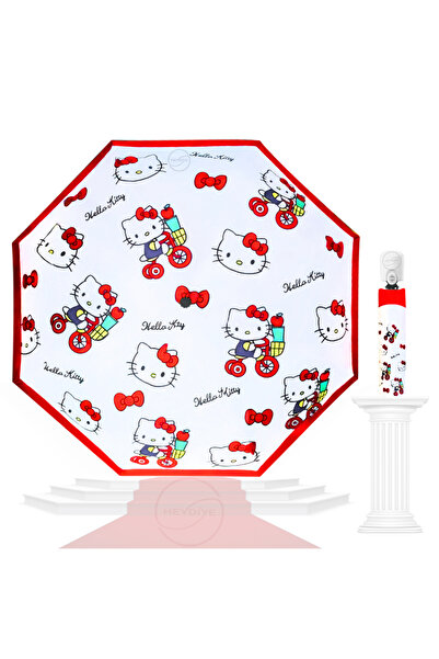 Heydiye Fantastik Kids (UV99+ Güneş / Yağmur) Hello Kitty Otomatik Aç/Kapa Şemsiye