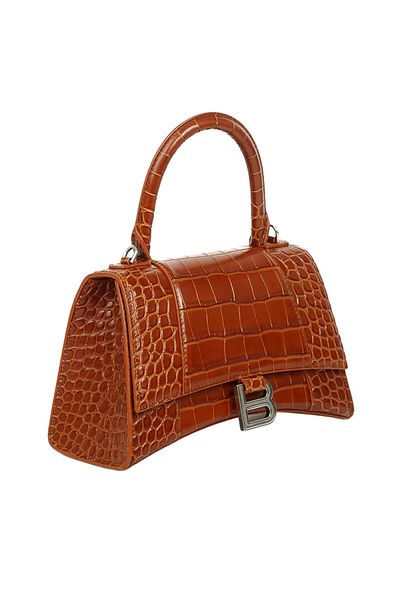 Balenciaga HOURGLASS SMALL TOP HANDLE SHOULDER BAG - BALENCIAGA - ONE SIZE, BROWN