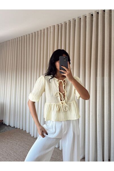 mydukkan.co Bluză cu mâneci pepene verde