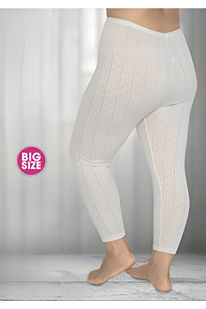 Altınay Women's Jacquard Battal Leggings - 90% Cotton (Lilitime)