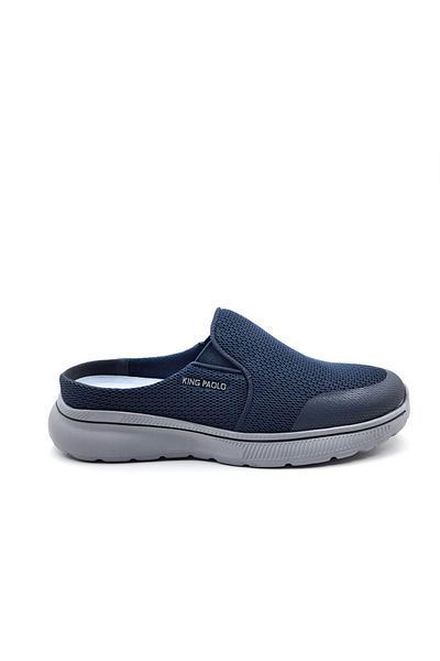 KİNG PAOLO Ανδρικές παντόφλες Sabo Memory Foam Ανατομικές κλειστές μύτης Navy Blue