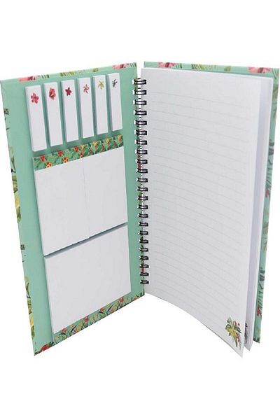 Roco Sticky Notebook Flower A580 Pages (40 Sheets) Blank/Ruled