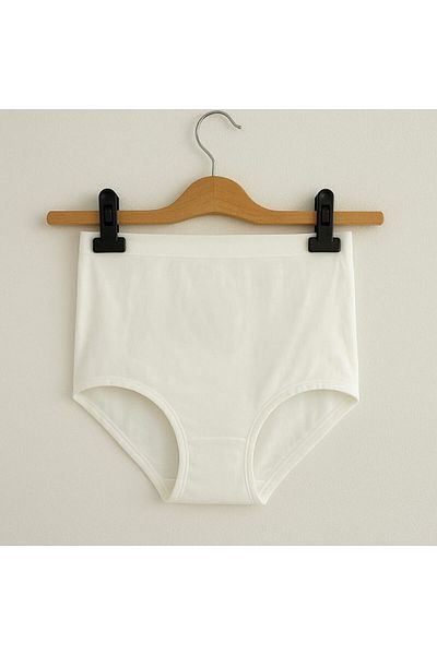 enmodaiçgiyim Ecru Modal Fabric Super High Waist Luxury Women's Panties